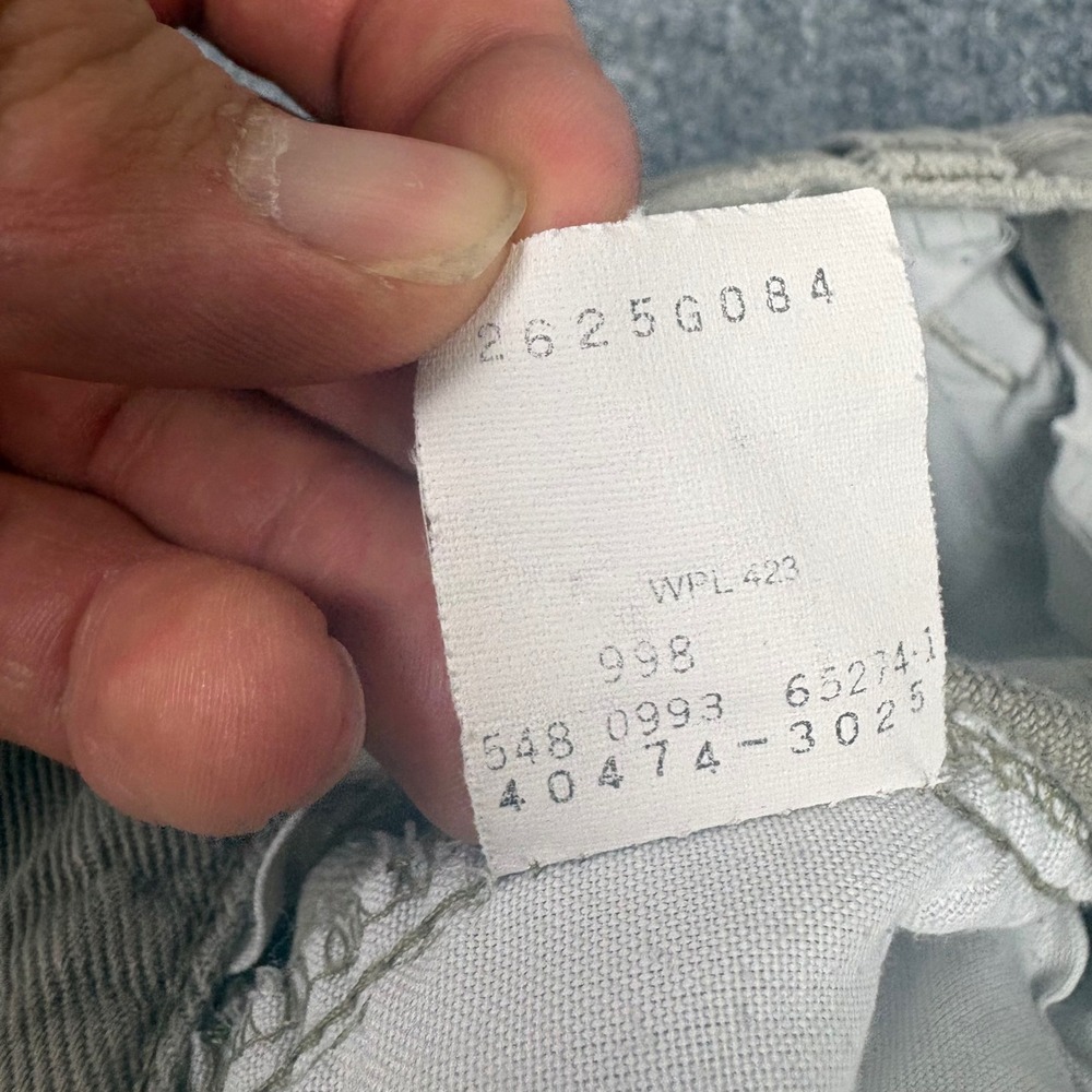 Dockers Chinos Mens 34x30 Khaki Grey Pleated Cotton Pants Vintage Made in USA - Picture 6 of 10